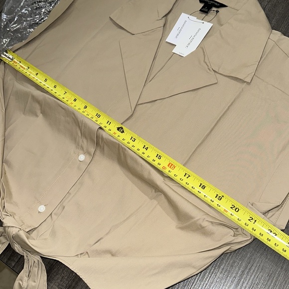 BANANA REPUBLIC | tie front cropped top L - Picture 4 of 6